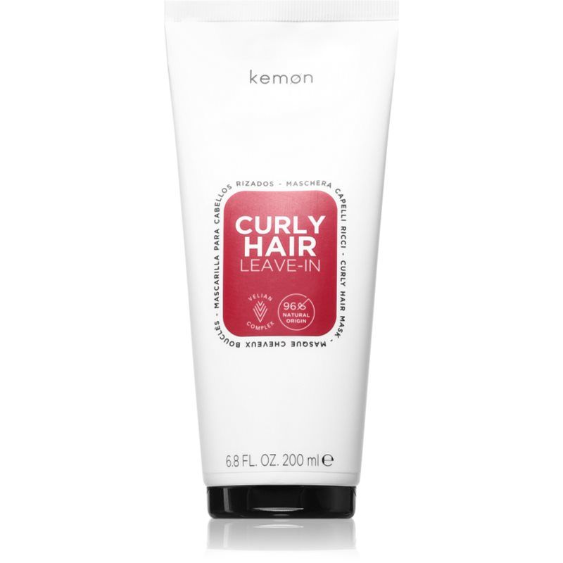 Kemon Group Kemon Curly Hair Leave-In Crème voor Krullend Haar - Perfecte Definitie, Modelleren en Disciplineren, Langdurige Vochtinbrengende Crème met Anti-Peel Werking, 200 ml