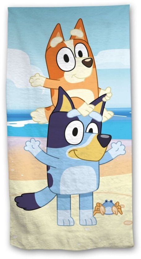 4KidsOnly Bluey Strandlaken Beach 70 x 140 cm