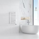 Wiesbaden Elara Radiateur électrique intelligent WiFi 76,6 x 45 cm - Blanc brillant