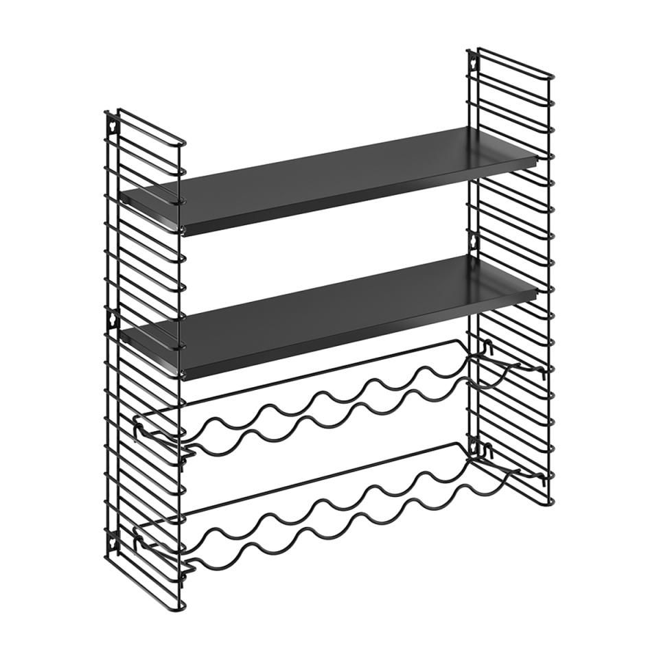 Tomado Modulair wandreksysteem - Zwart - 68x21x71 cm