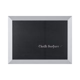 Bi-Office Blackboard Kamashi Glam krijtbord met zilveren MDF frame, 90x60cm