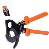 VEVOR Ratelkabelkniptang, Verenstalen Messen met PVC-Gecoate Handgrepen, Snelontgrendelingsknop, Ratelkabelkniptang voor Het Knippen van Koperen en Aluminium Kabels Tot 800 Mcm / 400 mm²