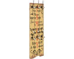 vidaXL Wandkapstok met 6 haken FAMILY 120x40 cm