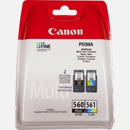 Canon PG-560 / CL-561 - Inktcartridge - Zwart / Multicolor - 2 stuks