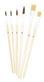 TSI Schoolpenseelset 6-delig, haarkwast (maat 2, 4, 6 en 10) - borstelkwast (maat 8 en 12), schacht natuurlijk, art. nr. 49106