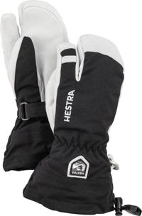 Hestra Army Leather Heli 3-vinger skihandschoenen junior, zwart