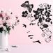 Sticker Mural Poisson Papillons 267x361 Cm Noir