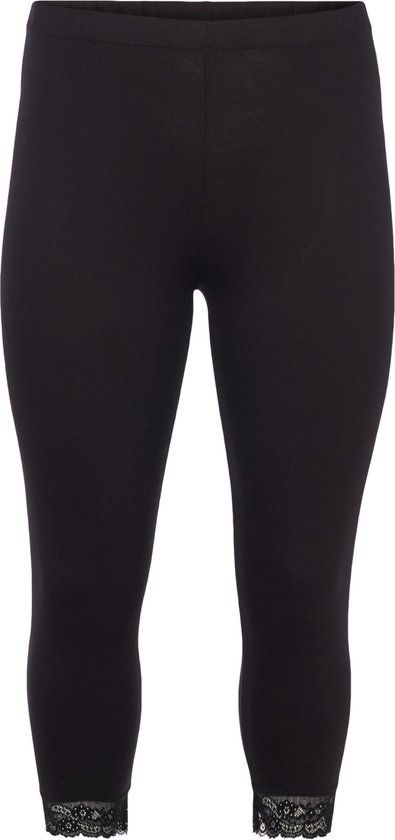 ZIZZI LEGGINGS 3/4 LACE Dames Legging - Black - Maat L (50-52)