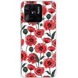 Xiaomi Redmi 10C Siliconen hoesje - ontwerp fleurs de pavot