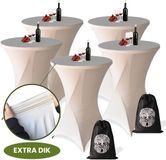 Aventara Statafelrok Champagne / Beige x 5 – ∅80-85 x 110 cm met Opbergtas