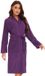 Shenzhen Haorui Industrial Technology Co., Ltd. Peignoir en éponge doux et léger - Pour femmes - Peignoir de sauna - Violet Taille S