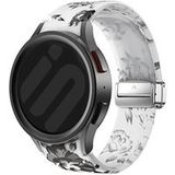 Strap-it Samsung Bracelet magnetique Transparent Flower Samsung Galaxy Watch 6 40mm