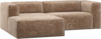 WOOOD Bean Chaise Longue Bank Links - Chenille Velvet - Terra