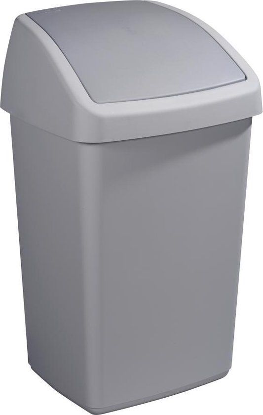 Sunware Delta Prullenbak - 50L - Grijs - Swingdeksel