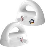 Merkloos / Sans marque Wan GmbH Senioren Douchegreep - 15 cm Grote Zuignap - Draagbare Handgreep Badkamer - Zuigwaarschuwing - 2 Stuks
