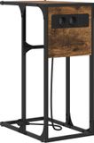 vidaXL Nachtkastje gerookt eiken 41,5 x 26 x 60,5 cm bewerkt hout