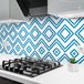 Ambiance Sticker Zelfklevende tegelmuurstickers voor keuken en badkamer - 24 FIORA Azulejos cementtegelstickers - 24 stickers 10x10cm