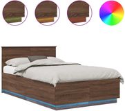 vidaXL Bedframe eiken bruin 120 x 190 cm bewerkt hout