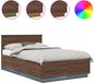 vidaXL Bedframe eiken bruin 120 x 190 cm bewerkt hout