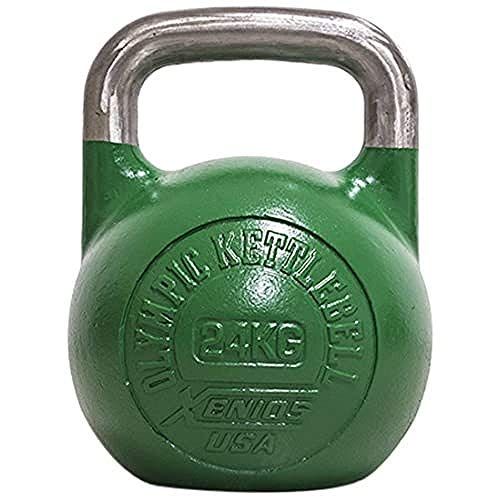 Xenios USA staal Russische Girevoy kettlebell - 24 kg - groen - XSSTOKBL24