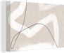 Canvas Schilderij - 140x90 cm - Abstract Design - Multicolor - Modern - Wanddecoratie
