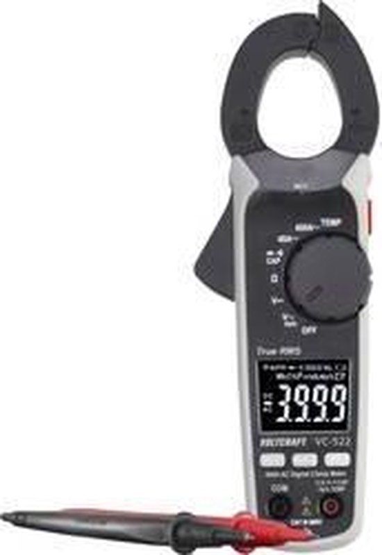 VOLTCRAFT VC-522 (ISO) Stroomtang Kalibratie (ISO) Digitaal CAT III 600 V