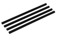 FMprofessional Plastic rietjes Ø 6x150 mm, herbruikbare plastic rietjes herbruikbare rietjes, duurzame drinkbuisjes (kleur: zwart), hoeveelheid: 1 x 50 stuks