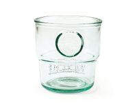H&H Rycicl Auth Set van 6 glazen van gerecycled glas, stapelbaar, 320 cc