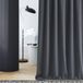 ROOM99 Laurel schuifgordijn met plooiband, 180 x 250 cm breed x hoogte, voor woonkamer, slaapkamer, voor dakbedekking, donkergrijs, 1 stuks