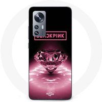 Blackpink Hoesje Xiaomi 12 5G blackpink diamond zwart en roze