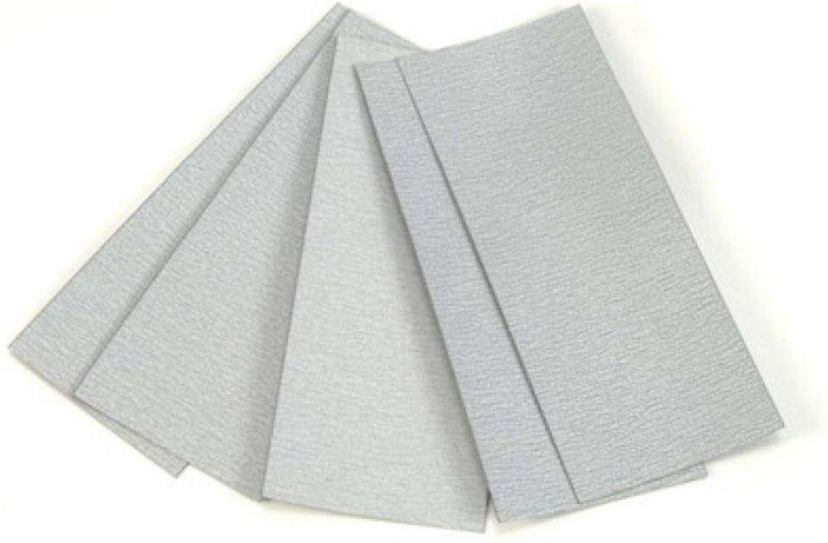 tamiya 87009 Schuurpapier Set Medium (5pc) Schuur-papier, blok of stick