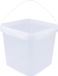 Jerrycanshop Emmer met deksel - 8,7 liter - vierkant - transparant