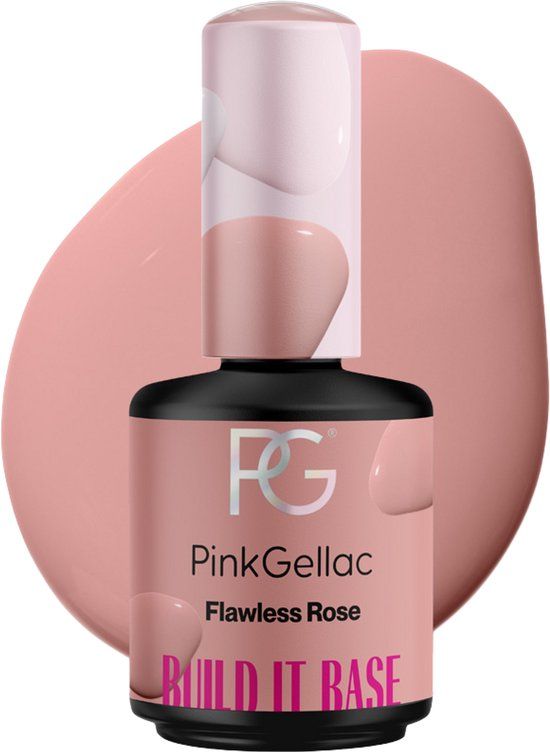 Pink Gellac Builder Gel - Build it Base Flawless Rose - 15 ml