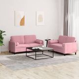 Maison Exclusive ensemble de canapé 2 pièces avec coussins, velours rose