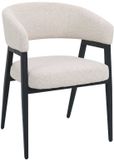 DÉJA Living Eetkamerstoel Fureso - Beige/Zwart - Set van 2