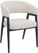 DÉJA Living Eetkamerstoel Fureso - Beige/Zwart - Set van 2