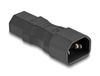 Delock 80467 tussenstuk voor kabels IEC 60320 C14 IEC 60320 C13 Zwart