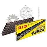 Kettingset DID Kettingset staal 428VX/132 klinknagel slot voor Yamaha MT-ABS YZF-R YZF R 125 cc Bj. 2008-2018