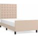 Maison Exclusive - Lit cadre avec tête de lit, marron cappuccino, 90 x 200 cm, similicuir