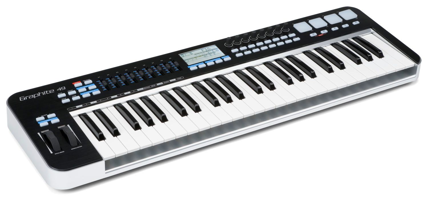 Samson Graphite 49 USB MIDI Keyboard - Black/White