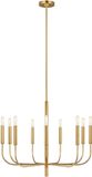 Feiss LED Kroonluchter | 9X E14 Max 60W | Dimbaar | Burnished Brass