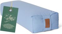 #DoYourYoga - Hoekig Yoga bolster - »Paravati« - Meditatiekussen met bio-organische boekweit schalen vulling - L67 cm & diam.13 cm - lichtblauw