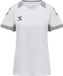 Hummel Hmllead Womens S/S Poly Jersey Sportshirt Dames XS Wit Colorblock Ronde Hals Korte Mouw Regular Fit Katoen