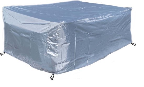 COVER UP HOC - diamond hoes loungeset - 215x170x80 cm - loungeset beschermhoes waterdicht met stormbanden, trekkoord en