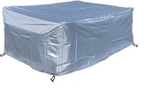 COVER UP HOC - diamond hoes loungeset - 215x170x80 cm - loungeset beschermhoes waterdicht met stormbanden, trekkoord en