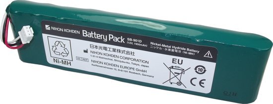 Originele NiMH-batterij Nihon Kohden Cardiofax S, ECG-1250 - type SB901D