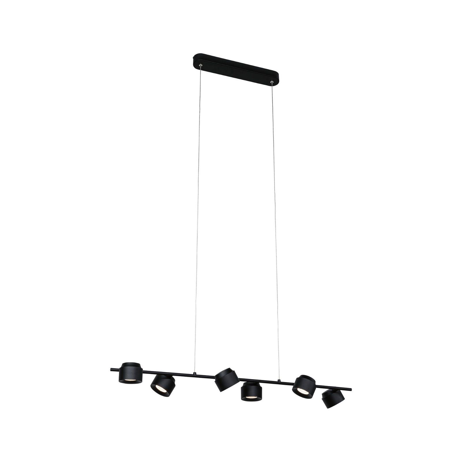 Paulmann Puric Pane LED Hanglamp - Zwart - 6x4,5W - Dimbaar