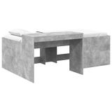 vidaXL Kinderhoogslaper met bureau Betongrijs 98,5 x 200 cm