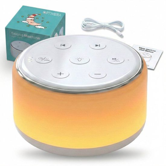 OPTIMERA® - Premium White Noise Machine Baby - White Noise Machine with Night Light