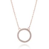 Magneti Amona Jewelry Rose Goudkleurig Ketting met Zirkonia - Zilver 925 - 45 cm